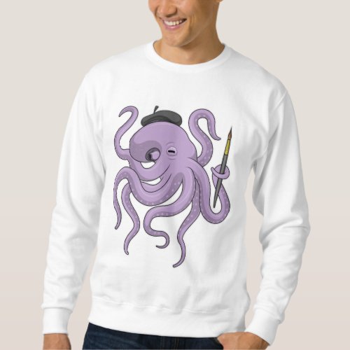 Octopus Painter Paint brush Sweatshirt