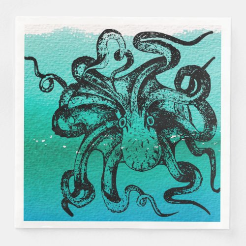 Octopus Paper Dinner Napkins