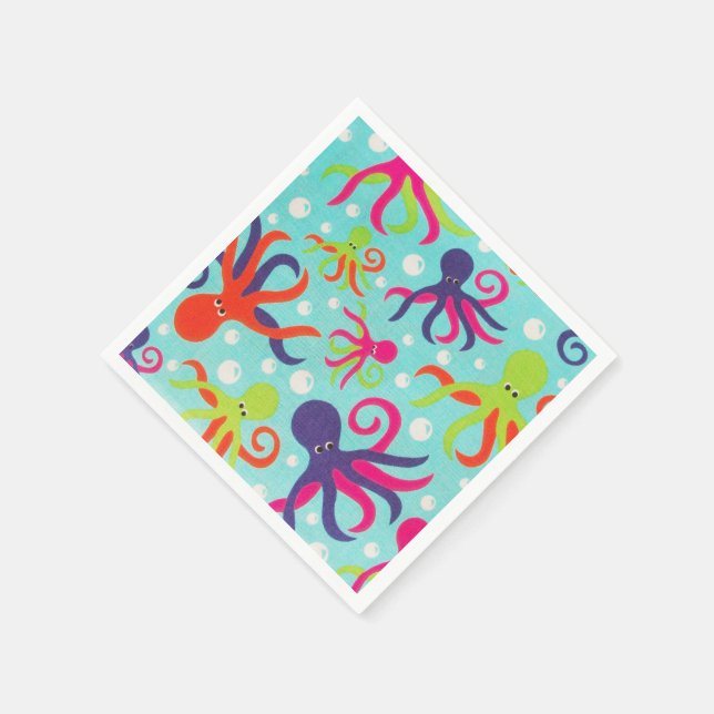 Octopus Paper Napkins (Corner)