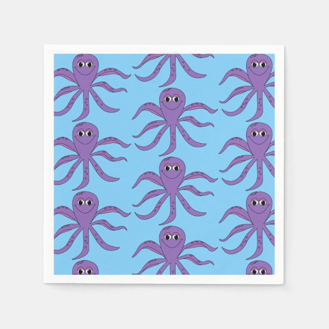 Octopus Paper Napkins (Front)
