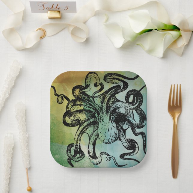 Octopus  paper plates (Wedding)