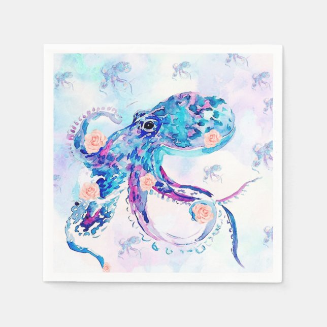 octopus pastel in dream napkins (Front)