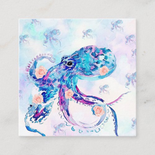 octopus pastel in dream square business card