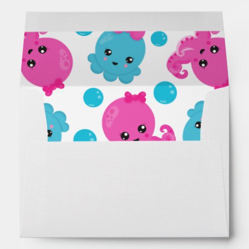 Octopus Pattern Cute Octopus Sea Animals Envelope