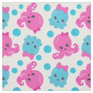 Octopus Pattern, Cute Octopus, Sea Animals Fabric