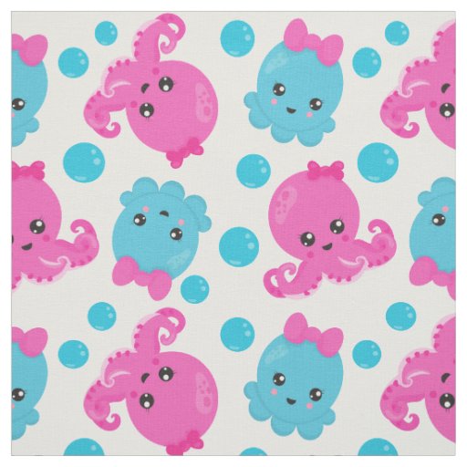Octopus Pattern, Cute Octopus, Sea Animals Fabric