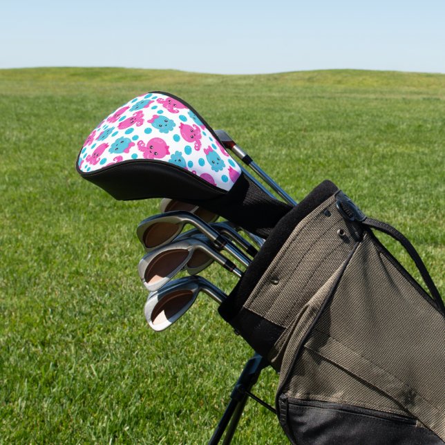 Octopus Pattern, Cute Octopus, Sea Animals Golf Head Cover (In Situ)