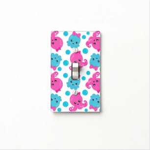 Octopus Pattern, Cute Octopus, Sea Animals Light Switch Cover