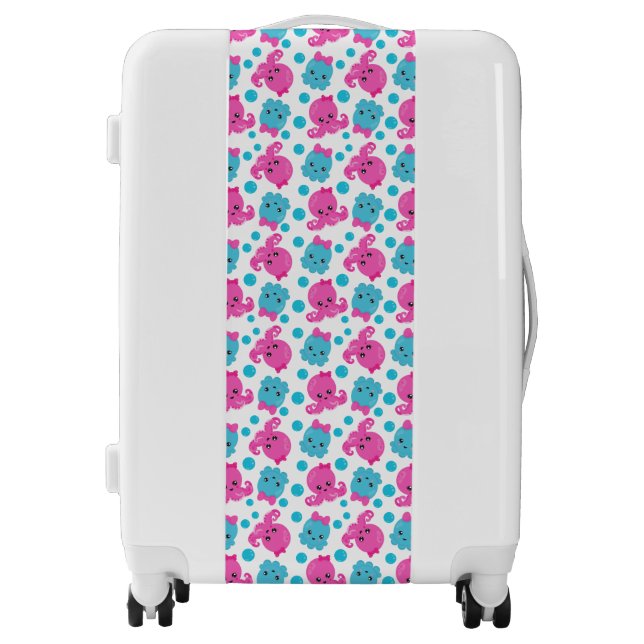 Octopus Pattern, Cute Octopus, Sea Animals Luggage (Front)