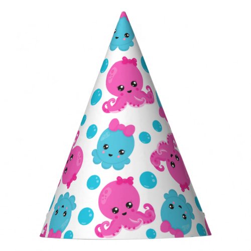 Octopus Pattern Cute Octopus Sea Animals Party Hat