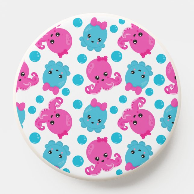 Octopus Pattern, Cute Octopus, Sea Animals PopSocket (Popsocket)