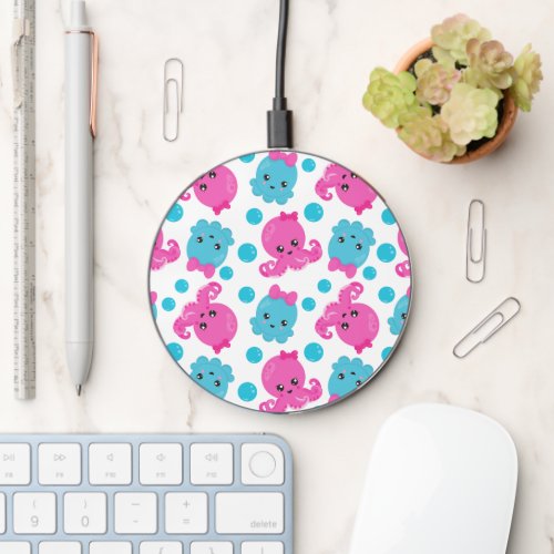 Octopus Pattern Cute Octopus Sea Animals Wireless Charger