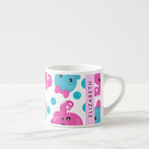 Octopus Pattern Cute Octopus Sea Your Name Espresso Cup