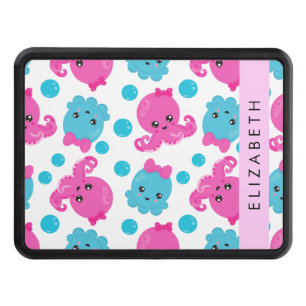 Octopus Pattern, Cute Octopus, Sea, Your Name Hitch Cover