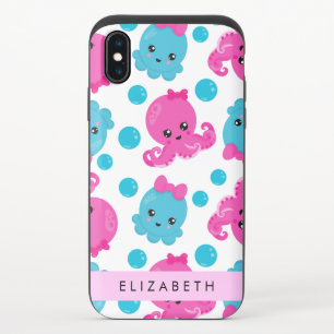 Octopus Pattern, Cute Octopus, Sea, Your Name iPhone X Slider Case