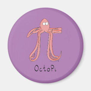 Octopus Pi Day Funny Cartoon Magnet