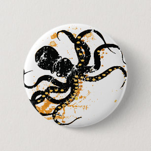 Octopus Pinback Button