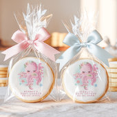Octopus Pink Watercolor Girl Baby Shower Sugar Cookie