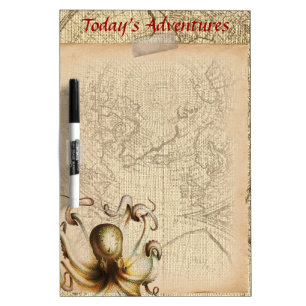 Octopus Pirate Map Today's Adventures To-Do List Dry-Erase Board