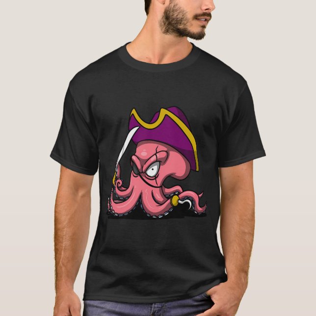 Octopus Pirate T-Shirt (Front)