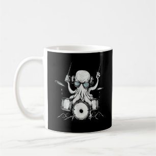 Octopus Playing Drums Drum Player Drummer Band Coffee Mug