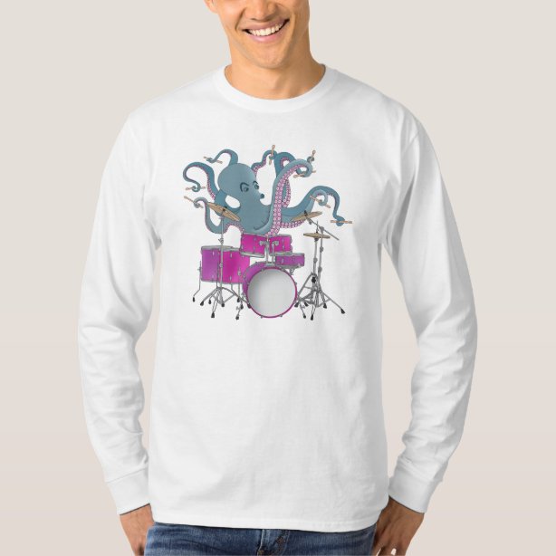 octopus playing drums shirt