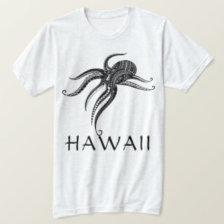 OCTOPUS POLYNESIAN TRIBAL HAWAII Blk T-Shirt