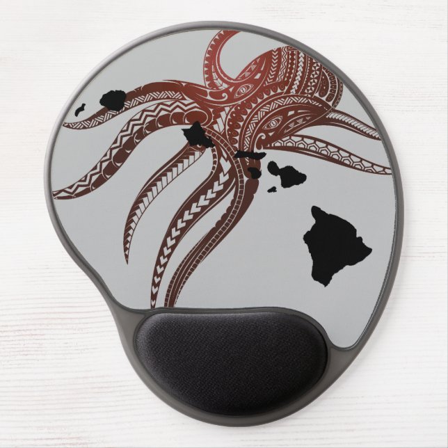 OCTOPUS POLYNESIAN TRIBAL HAWAII ISLANDS GEL MOUSE PAD (Front)