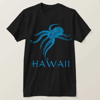 OCTOPUS POLYNESIAN TRIBAL HAWAII LtBlue T-Shirt