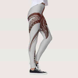 OCTOPUS POLYNESIAN TRIBAL LEGGINGS