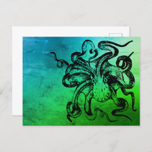Octopus  postcard