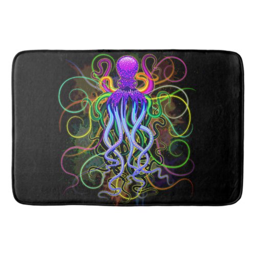 Octopus Psychedelic Luminescence Bath Mat