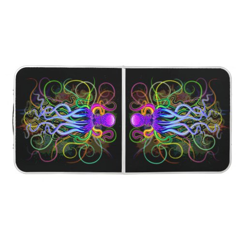 Octopus Psychedelic Luminescence Beer Pong Table