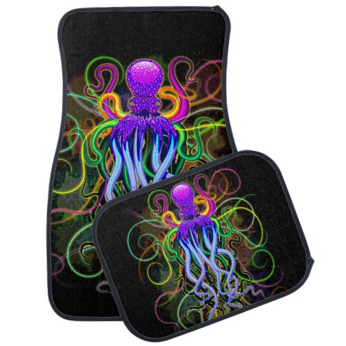 Octopus Psychedelic Luminescence Car Floor Mat