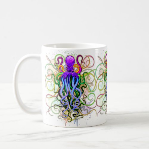 Octopus Psychedelic Luminescence Coffee Mug