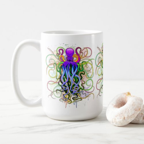 Octopus Psychedelic Luminescence Coffee Mug