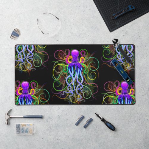 Octopus Psychedelic Luminescence Desk Mat