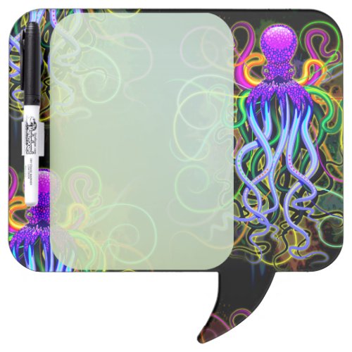 Octopus Psychedelic Luminescence Dry Erase Board