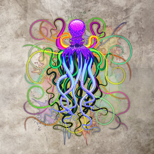 Octopus Psychedelic Luminescence Floor Decals