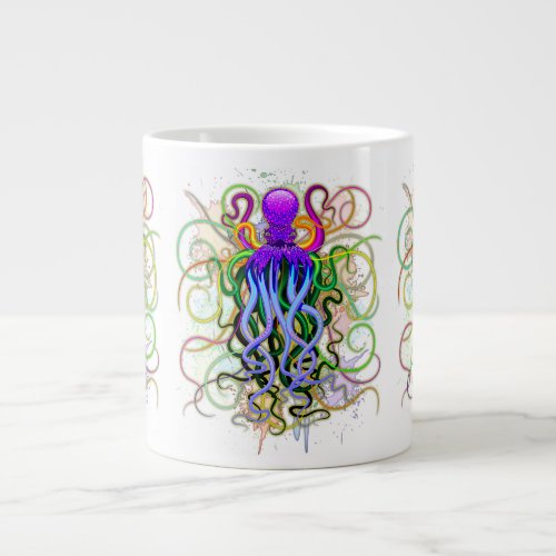 Octopus Psychedelic Luminescence Giant Coffee Mug