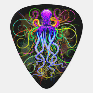 Octopus Psychedelic Luminescence Guitar Pick