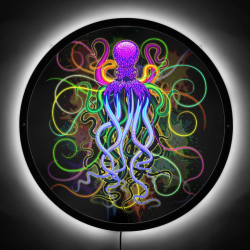 Octopus Psychedelic Luminescence LED Sign