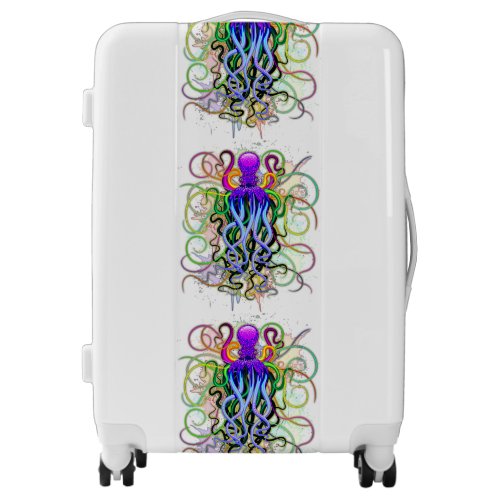 Octopus Psychedelic Luminescence Luggage