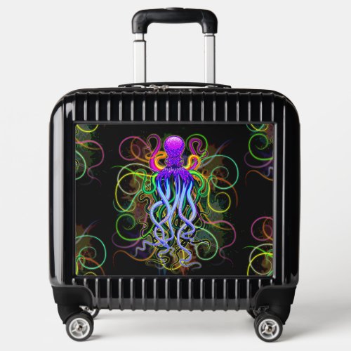 Octopus Psychedelic Luminescence Luggage