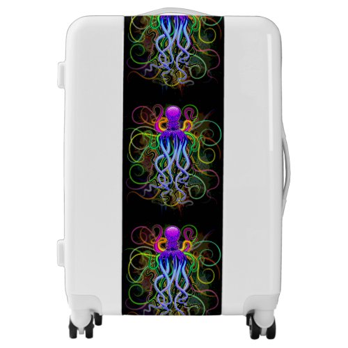 Octopus Psychedelic Luminescence Luggage
