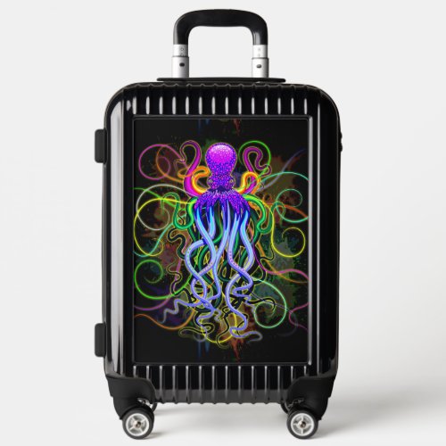 Octopus Psychedelic Luminescence Luggage