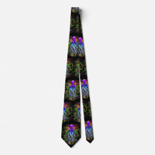 Octopus Psychedelic Luminescence Neck Tie