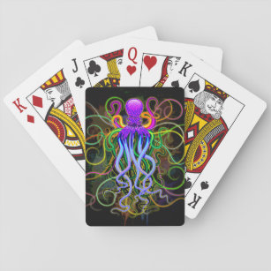 Octopus Psychedelic Luminescence Playing Cards