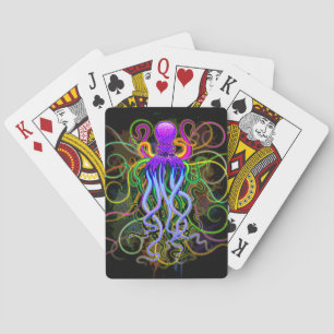 Octopus Psychedelic Luminescence Poker Cards