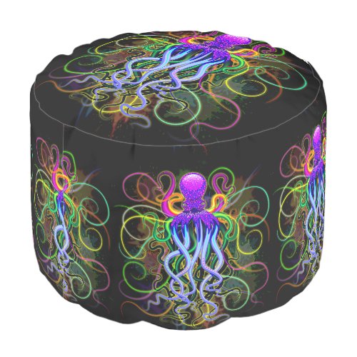 Octopus Psychedelic Luminescence Pouf